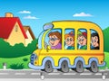 Road with school bus 1