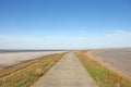 The road by the sea goes beyond the horizon Royalty Free Stock Photo