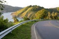 Road with sea views and mountains