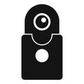 Road sensor control icon simple vector. Detector stop view