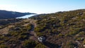 The road in the Serra da Estrela Natural Park in Portugal Royalty Free Stock Photo