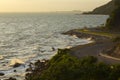 The road side sea on sunset at Chanthaburi. Thailand