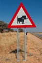 Road sign in Africa Royalty Free Stock Photo