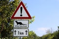 Road sign Attention Otter change