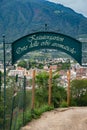 road sign at the beginning of the Tappeiner Walk