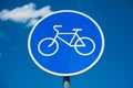Road sign: Bicycle lane Royalty Free Stock Photo
