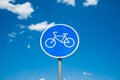 Road sign: Bicycle lane Royalty Free Stock Photo