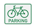 Road sign. Bicycle parking Royalty Free Stock Photo