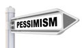 Pessimism. The road sign