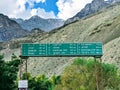 Sign board on the way to Kaza, India Royalty Free Stock Photo