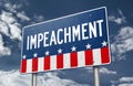 Road sign board with the word - IMPEACHMENT