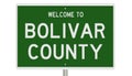 Road sign for Bolivar County