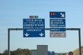 road sign on the border between Italy and France and indications for the tunnel Mont Blanc Royalty Free Stock Photo