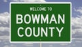 Road sign for Bowman County