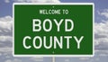 Road sign for Boyd County