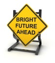 Road sign - bright future ahead Royalty Free Stock Photo