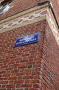 Road sign in Bruxelles city in Europe called BRODEURS or BORDUUR