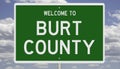 Road sign for Burt County Royalty Free Stock Photo
