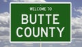 Road sign for Butte County