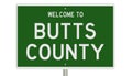 Road sign for Butts County