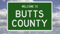 Road sign for Butts County