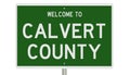 Road sign for Calvert County