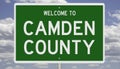 Road sign for Camden County