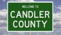 Road sign for Candler County Royalty Free Stock Photo