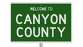 Road sign for Canyon County