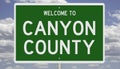 Road sign for Canyon County