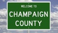 Road sign for Champaign County Royalty Free Stock Photo