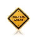 Road Sign with CHANGES AHEAD Words