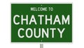 Road sign for Chatham County