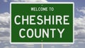 Road sign for Cheshire County