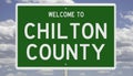 Road sign for Chilton County