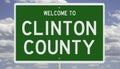 Road sign for Clinton County