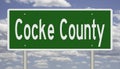 Road sign for Cocke County Royalty Free Stock Photo