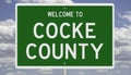 Road sign for Cocke County Royalty Free Stock Photo