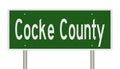 Road sign for Cocke County Royalty Free Stock Photo