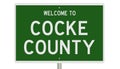 Road sign for Cocke County Royalty Free Stock Photo