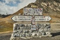 Road sign of Col de Liseran stage on the tour de france Royalty Free Stock Photo