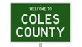 Road sign for Coles County