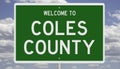 Road sign for Coles County