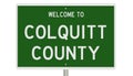 Road sign for Colquitt County Royalty Free Stock Photo
