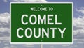 Road sign for Comel County Royalty Free Stock Photo