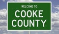 Road sign for Cooke County