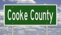 Road sign for Cooke County