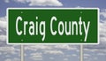 Road sign for Craig County Royalty Free Stock Photo