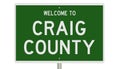 Road sign for Craig County Royalty Free Stock Photo