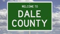 Road sign for Dale County Royalty Free Stock Photo